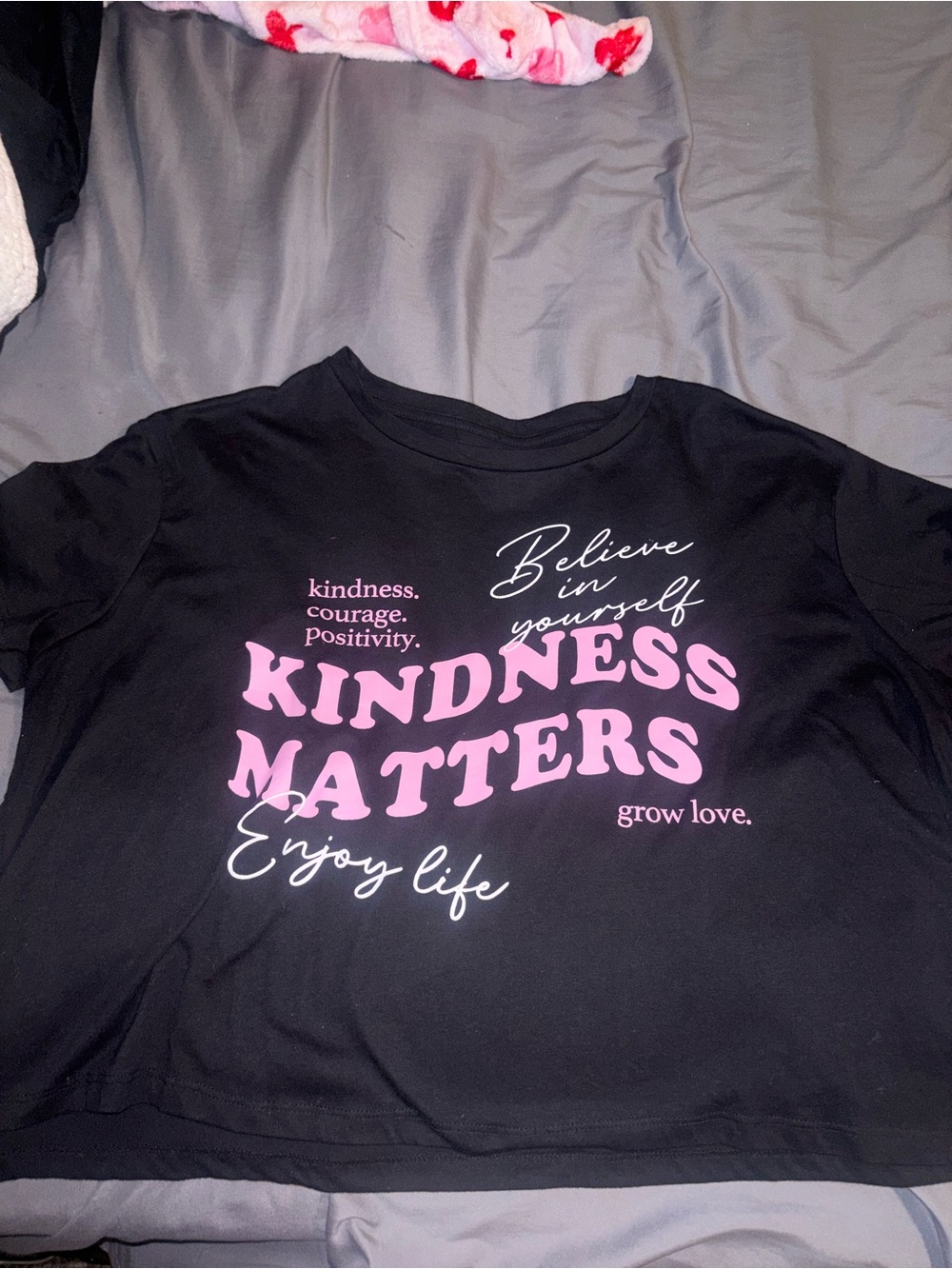 Grayson Threads Black Short-Sleeve Tee with Pink 'Kindness Matters' Graphic